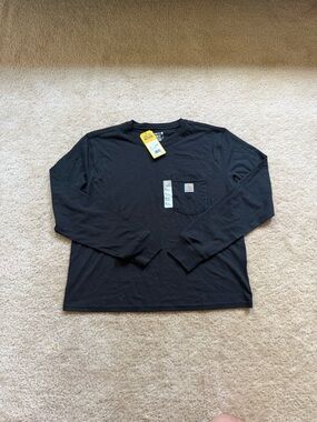 Carhartt Women’s Long Sleeve Pocket T-Shirt – Black